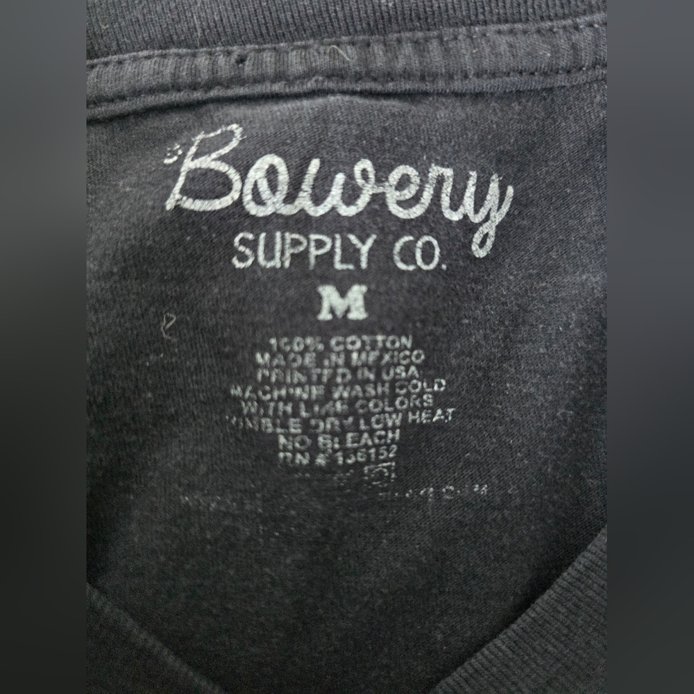 Bowery Black Graphic T-Shirt with Reflective Sunglasses Design - Picture 5 of 5